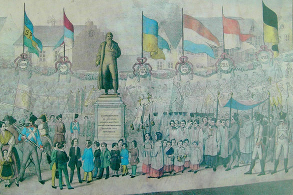 Festzug anlässlich der Einweihung des Gutenberg-Denkmals in Mainz (1837)