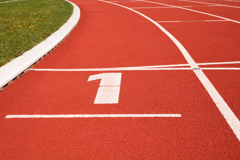 Laufbahn als Symbolbild zur Sportlerehrung der Landeshauptstadt Mainz
