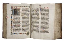 Bildergalerie Gutenberg-Museum "Buchgeschichte" Missale from St. Gangolf (Mainz, 1444). Manuscript art at the time of Gutenberg – the missal of St. Gangolf shows the high level of professionalism of manuscript creation in Mainz (Mainz, 1444).