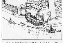 Bildergalerie Kurfürstliches Schloss Plan des Kurfürstlichen Schlosses Kurfürstliches Schloss vor Erbauung der Martinsburg 1478/81