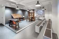 The Gutenberg workshop in the 1st ground floor of the museum.